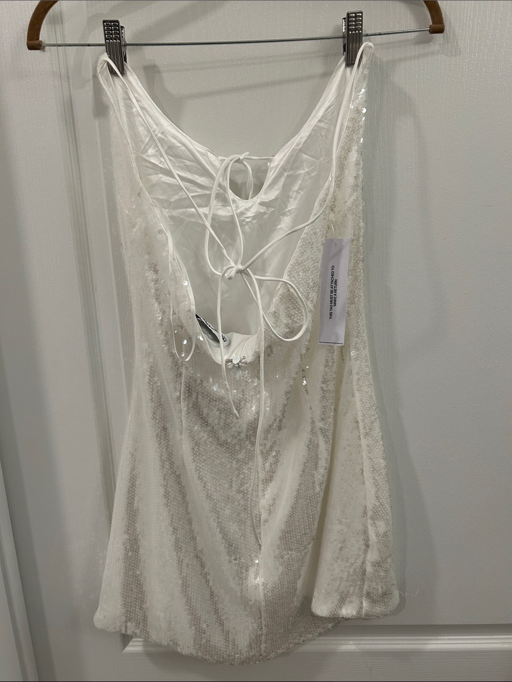 NWT Moonchild Halter Mini Dress Ivory - Picture 4 of 11